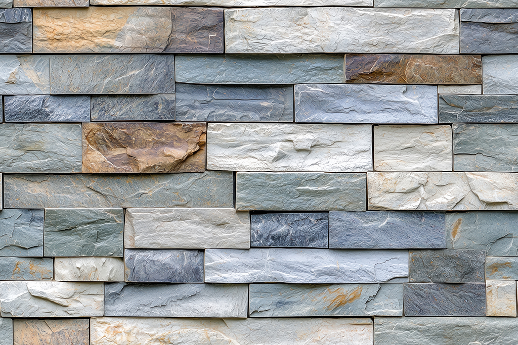 Stone cladding completed by Andrews Tiles